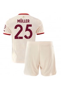 Bayern Munich Thomas Muller #25 Jalkapallovaatteet Lasten Kolmas peliasu 2024-25 Lyhythihainen (+ Lyhyet housut)